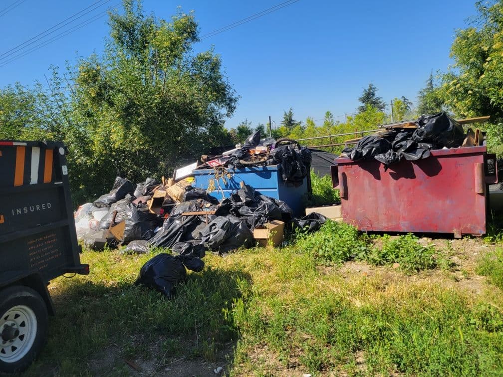 Dumpster Site Revamp in Porter Ranch Junk Removal
