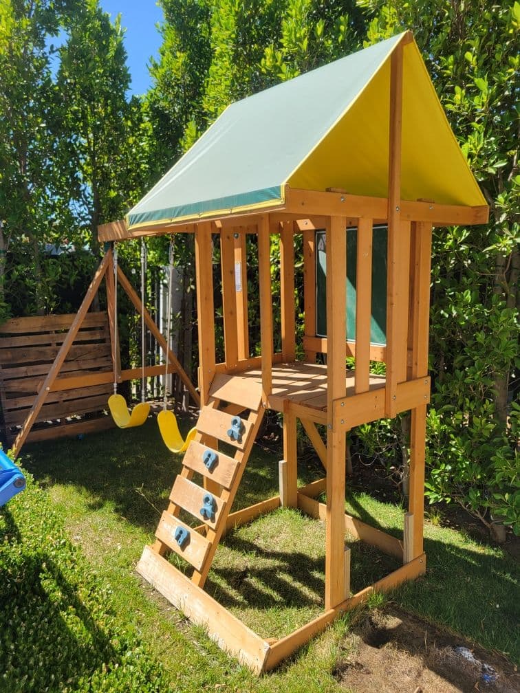Old Playset Removed for Backyard Space image